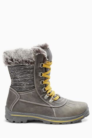Grey Snow Boots